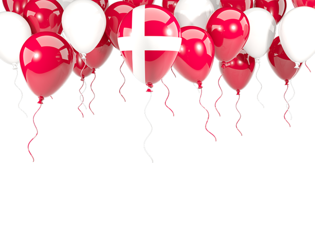 Balloon frame with flag. Download flag icon of Denmark at PNG format
