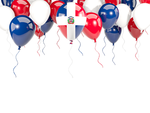 Balloon frame with flag. Download flag icon of Dominican Republic at PNG format