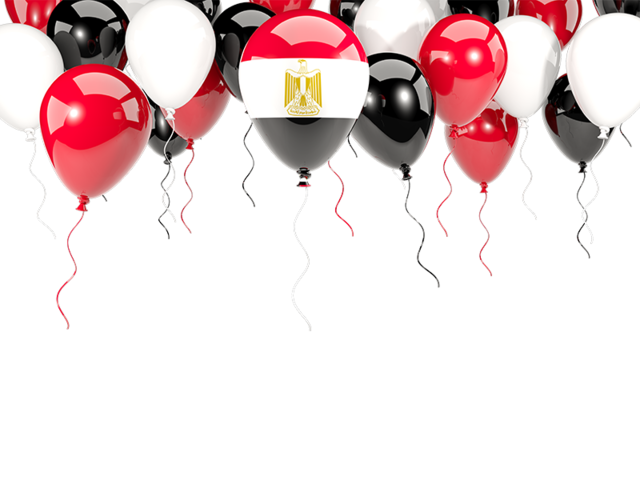 Balloon frame with flag. Download flag icon of Egypt at PNG format