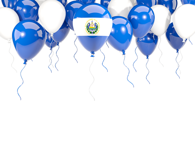 Balloon frame with flag. Download flag icon of El Salvador at PNG format
