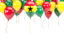 Ghana. Balloon frame with flag. Download icon.