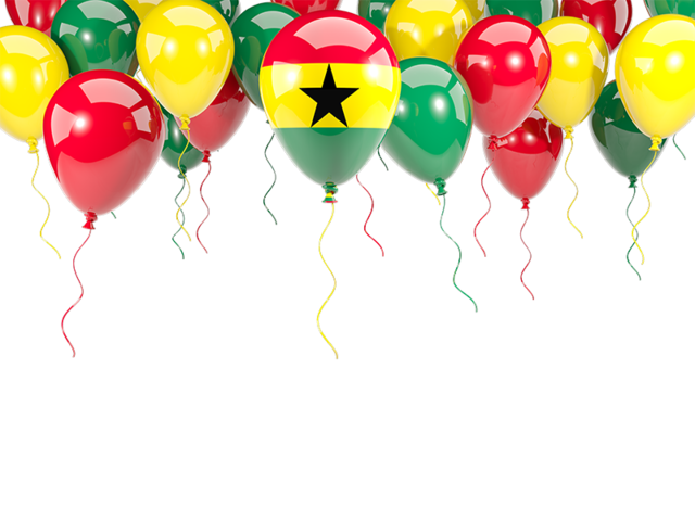 Balloon frame with flag. Download flag icon of Ghana at PNG format
