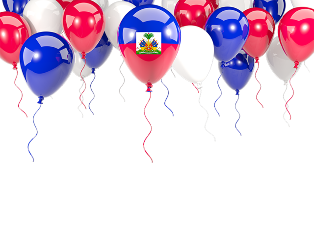 Balloon frame with flag. Download flag icon of Haiti at PNG format