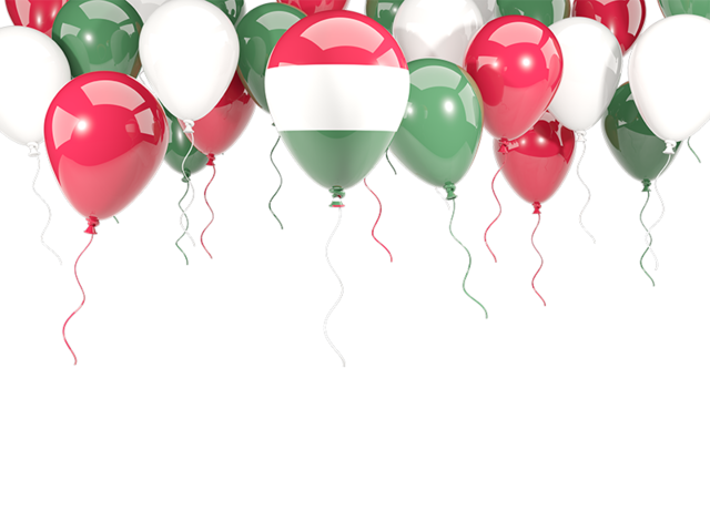 Balloon frame with flag. Download flag icon of Hungary at PNG format