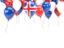 Iceland. Balloon frame with flag. Download icon.