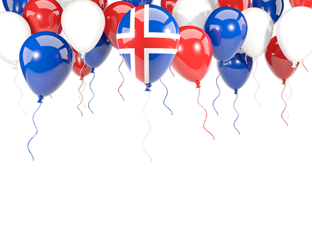 Balloon frame with flag. Download flag icon of Iceland at PNG format