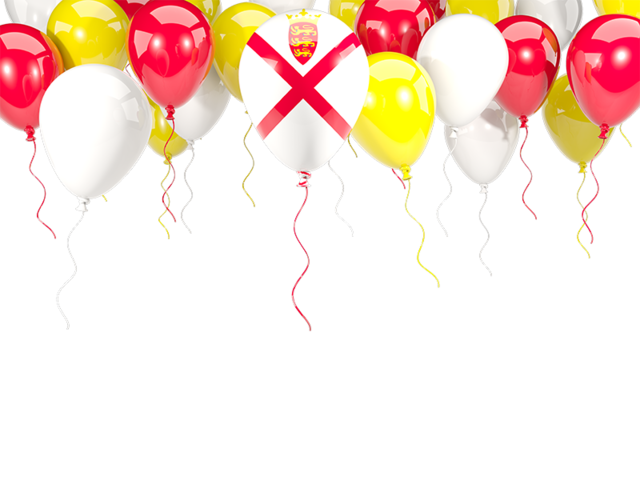 Balloon frame with flag. Download flag icon of Jersey at PNG format