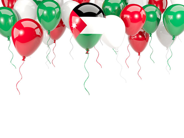 Balloon frame with flag. Download flag icon of Jordan at PNG format