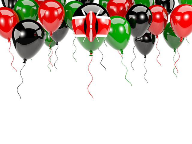 Balloon frame with flag. Download flag icon of Kenya at PNG format