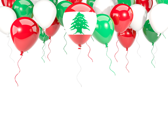 Рамка из воздушных шаров. Скачать флаг. Ливан