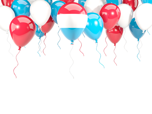 Balloon frame with flag. Download flag icon of Luxembourg at PNG format