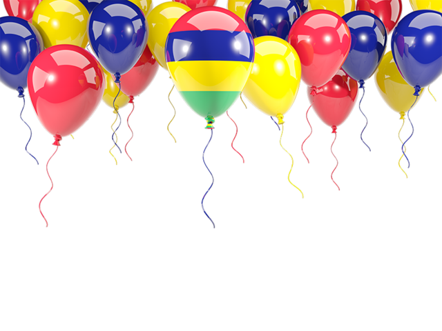 Balloon frame with flag. Download flag icon of Mauritius at PNG format