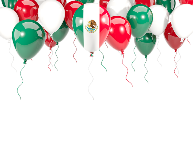 Balloon frame with flag. Download flag icon of Mexico at PNG format