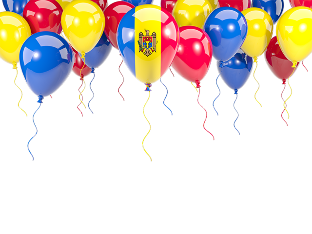 Balloon frame with flag. Download flag icon of Moldova at PNG format