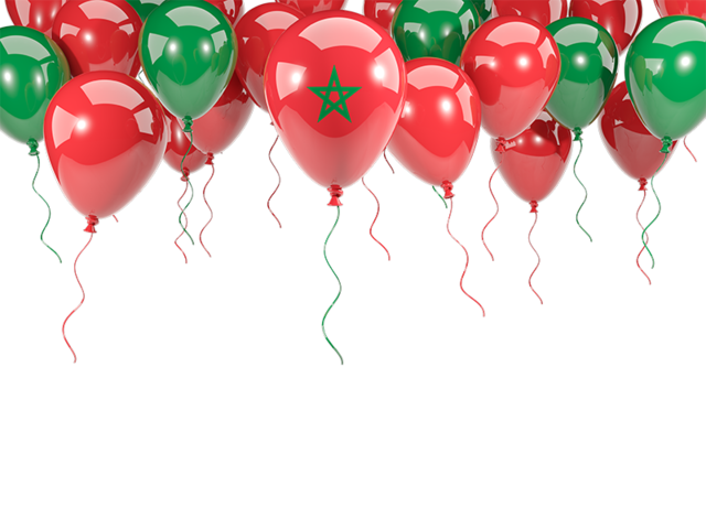 Balloon frame with flag. Download flag icon of Morocco at PNG format
