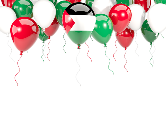 Balloon frame with flag. Download flag icon of Palestinian territories at PNG format