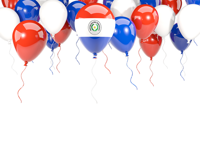 Balloon frame with flag. Download flag icon of Paraguay at PNG format