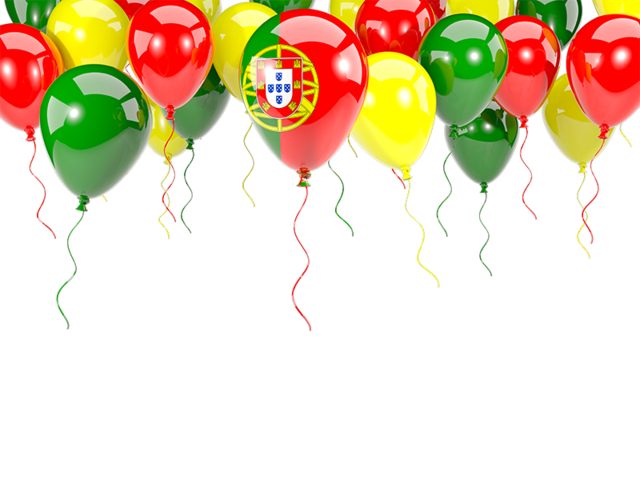 Balloon frame with flag. Download flag icon of Portugal at PNG format