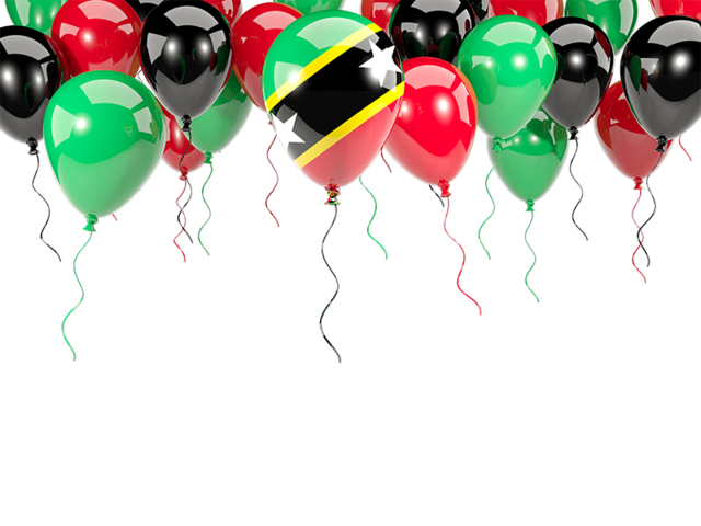 Balloon frame with flag. Download flag icon of Saint Kitts and Nevis at PNG format