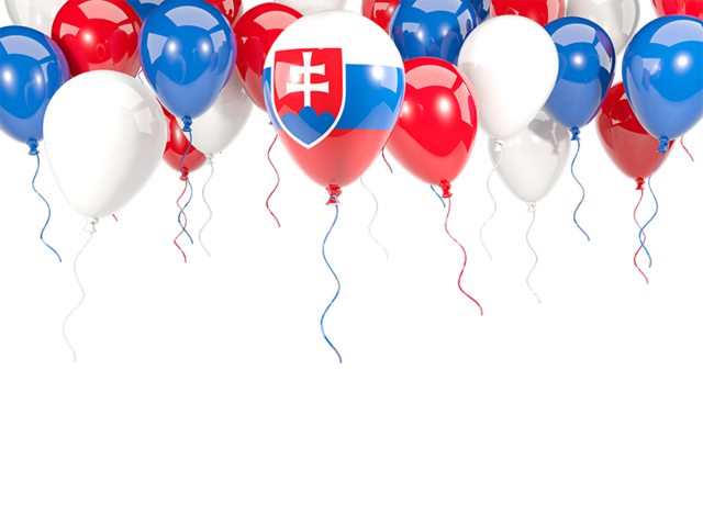 Balloon frame with flag. Download flag icon of Slovakia at PNG format