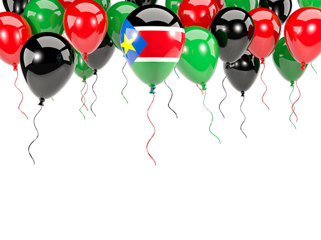 Balloon frame with flag. Download flag icon of South Sudan at PNG format