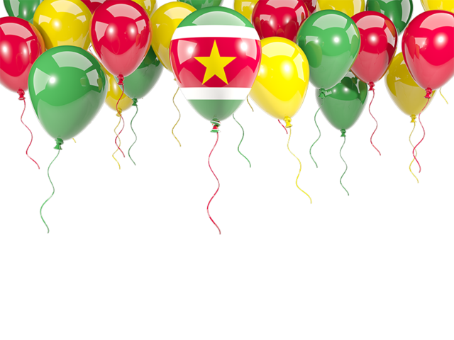 Balloon frame with flag. Download flag icon of Suriname at PNG format