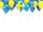 Sweden. Balloon frame with flag. Download icon.