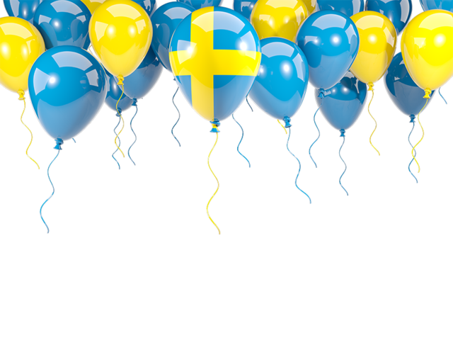 Balloon frame with flag. Download flag icon of Sweden at PNG format
