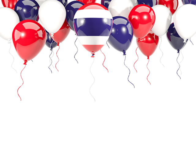 Balloon frame with flag. Download flag icon of Thailand at PNG format