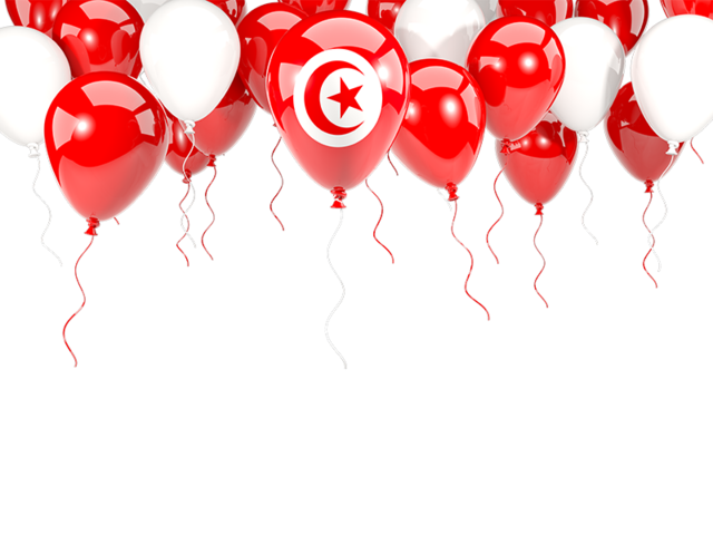 Balloon frame with flag. Download flag icon of Tunisia at PNG format