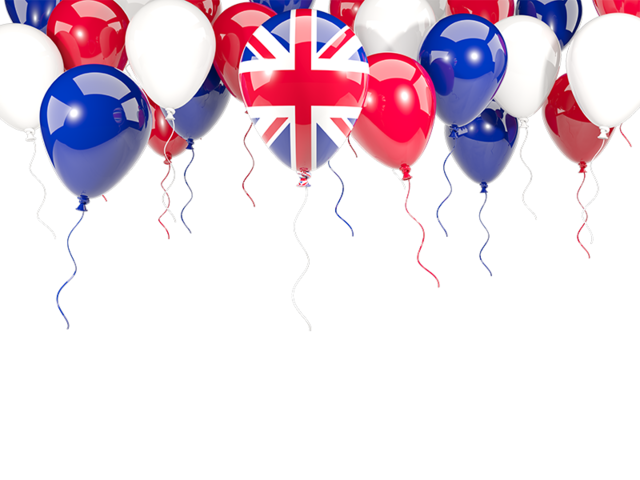 Balloon frame with flag. Download flag icon of United Kingdom at PNG format