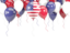 United States of America. Balloon frame with flag. Download icon.