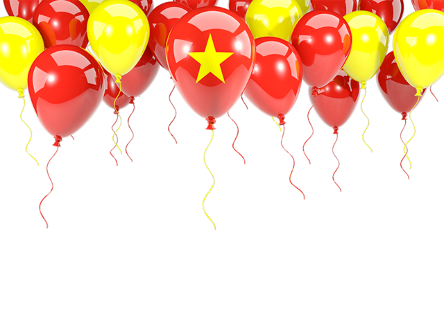 Balloon frame with flag. Download flag icon of Vietnam at PNG format