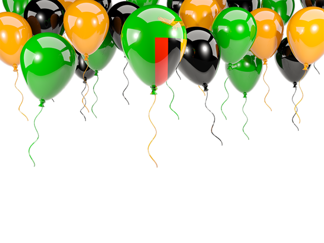 Balloon frame with flag. Download flag icon of Zambia at PNG format