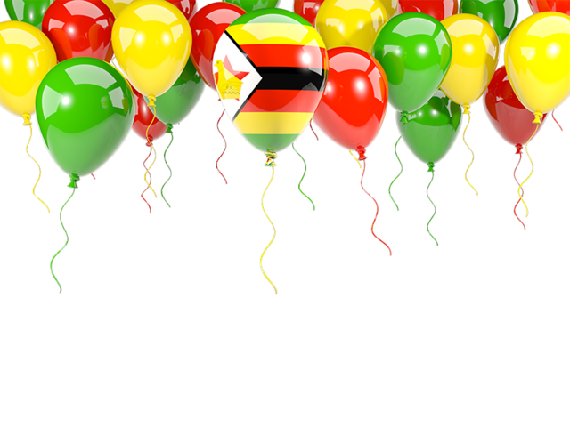 Рамка из воздушных шаров. Скачать флаг. Зимбабве