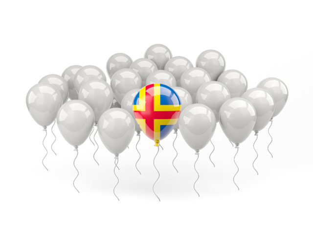 Balloon with flag. Download flag icon of Aland Islands at PNG format