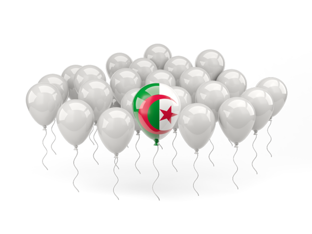Balloon with flag. Download flag icon of Algeria at PNG format