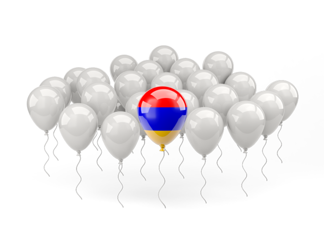 Воздушный шар с флагом. Скачать флаг. Армения