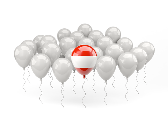 Balloon with flag. Download flag icon of Austria at PNG format