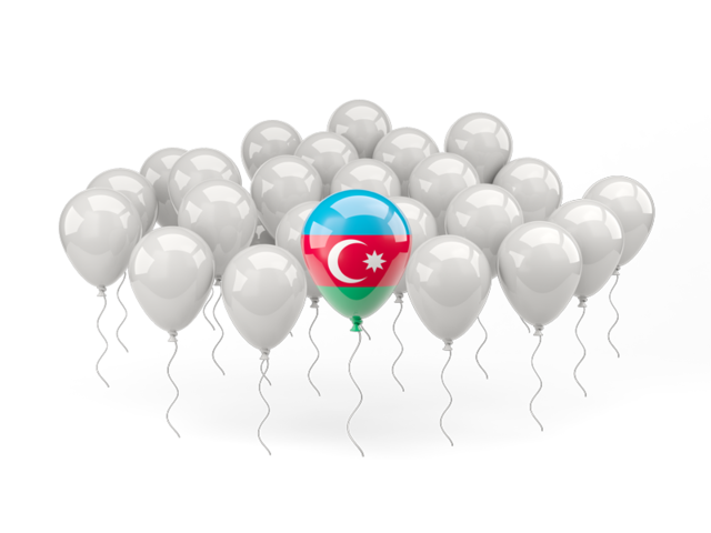 Balloon with flag. Download flag icon of Azerbaijan at PNG format
