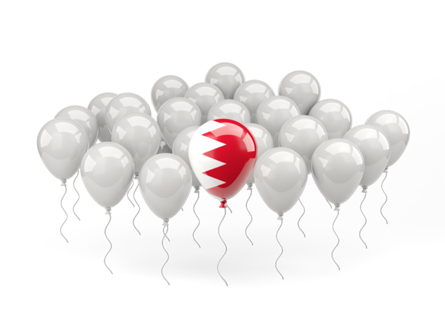 Воздушный шар с флагом. Скачать флаг. Бахрейн