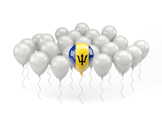 Balloon with flag. Download flag icon of Barbados at PNG format