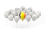 Belgium. Balloon with flag. Download icon.