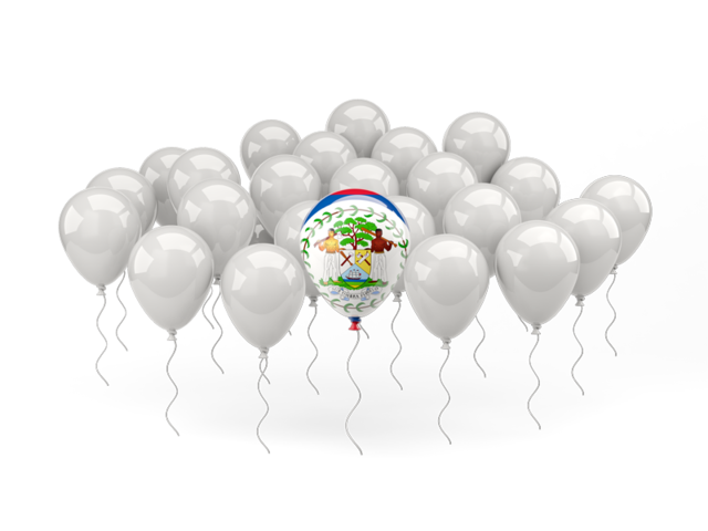 Balloon with flag. Download flag icon of Belize at PNG format