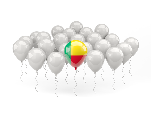 Balloon with flag. Download flag icon of Benin at PNG format