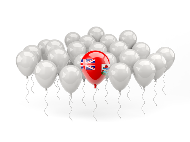 Balloon with flag. Download flag icon of Bermuda at PNG format