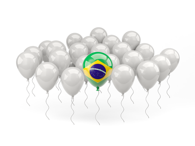 Balloon with flag. Download flag icon of Brazil at PNG format