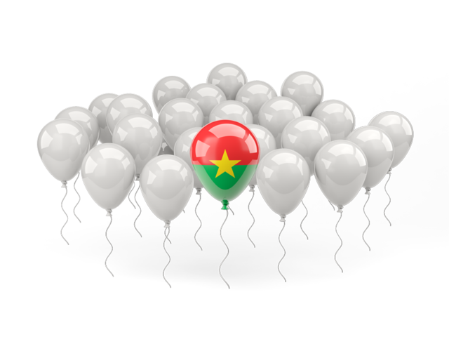Воздушный шар с флагом. Скачать флаг. Буркина Фасо