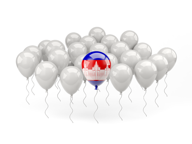 Balloon with flag. Download flag icon of Cambodia at PNG format