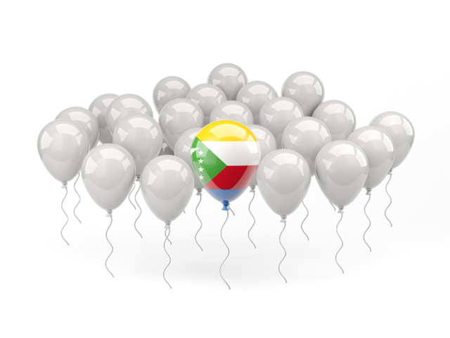 Balloon with flag. Download flag icon of Comoros at PNG format